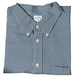 Brooks Brothers Regent Shirt Men's XXL 1818 Blue Check Cotton Button-Down